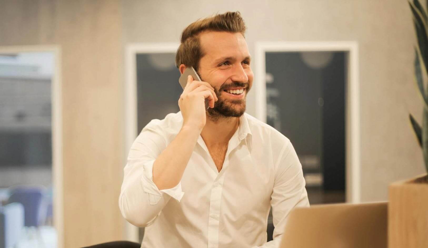 Man on phone