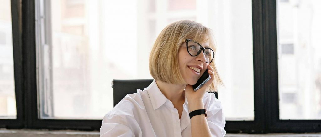 Woman on phone
